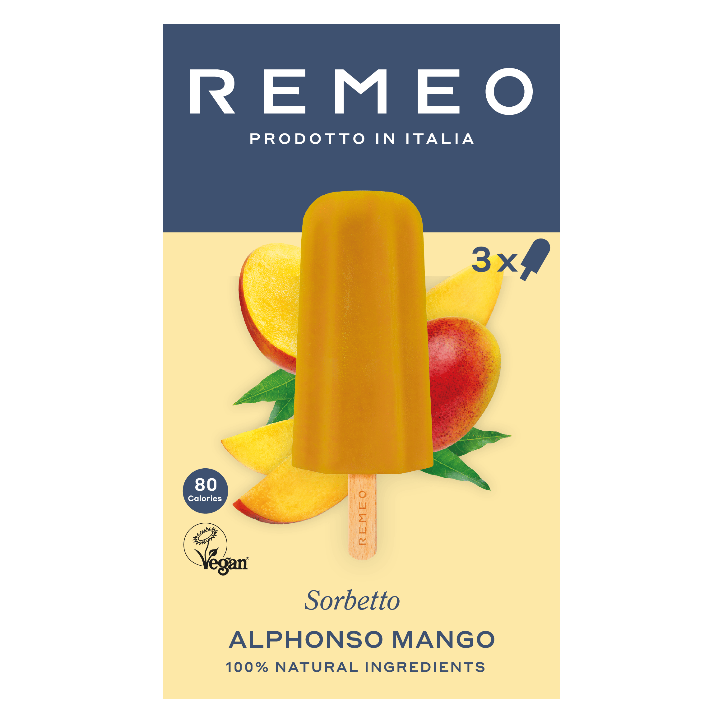 Alphonso Mango Sorbet on a Stick by Remeo Gelato